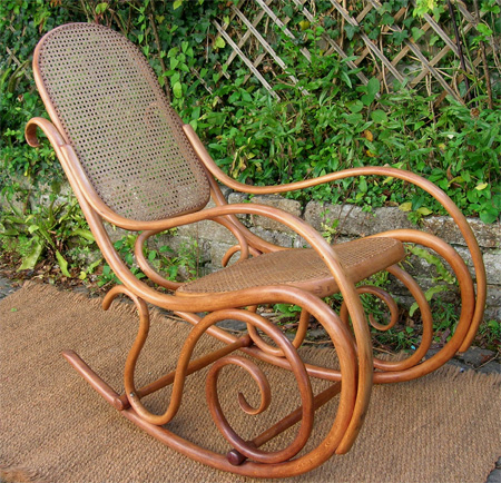 Rocking Chairs on Fauteuil Rocking Chair Hofmann Art Deco Thonet